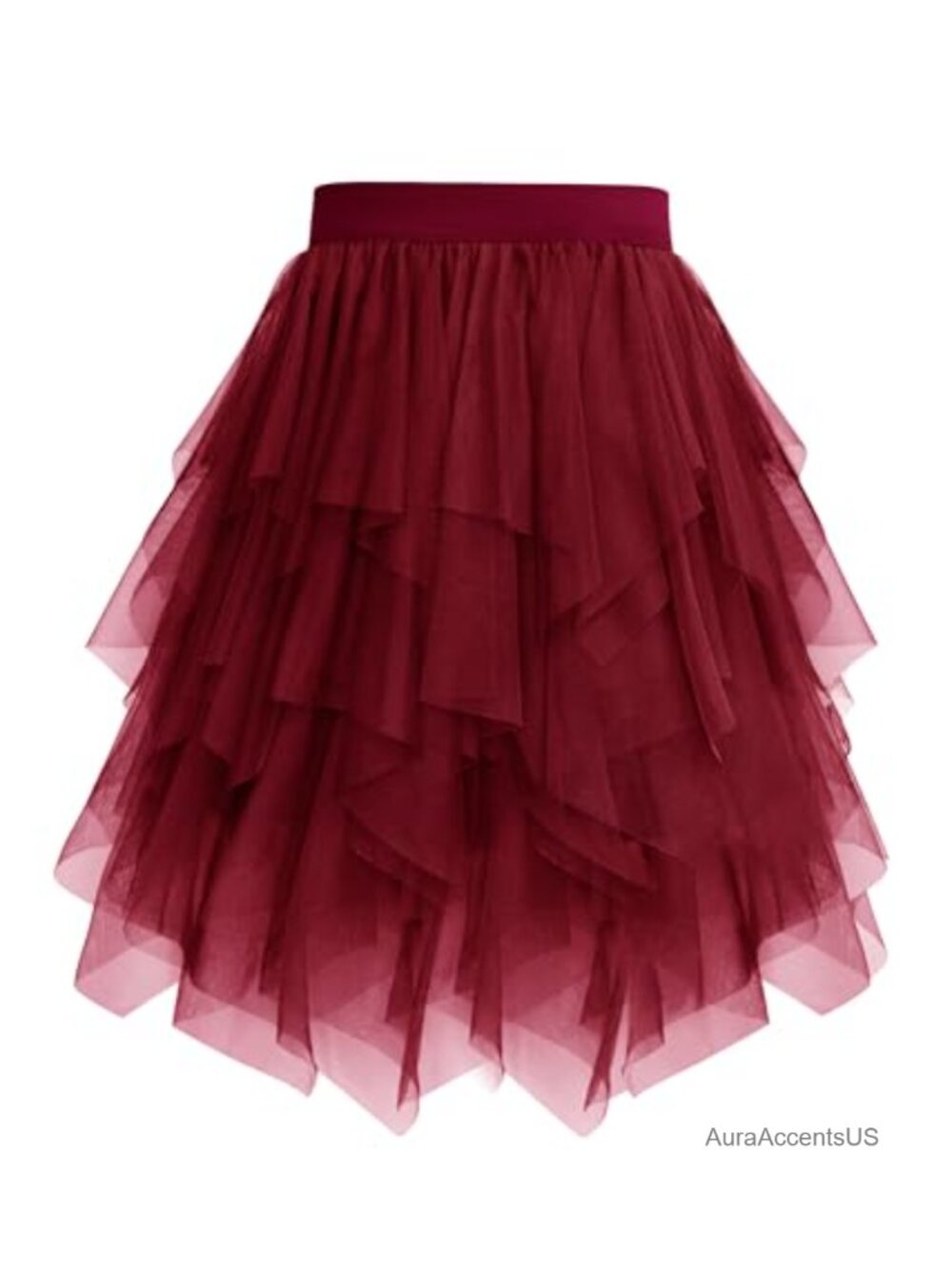 Tulle Skirt High Elastic Waist A-Line Tiered Layered Fairy Tutu Skirt S-3XL